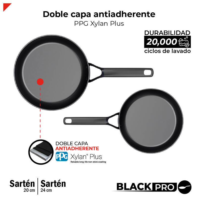 Set 2 Sartenes 20 Y 24cm Aluminio Forjado Bogne... image number null
