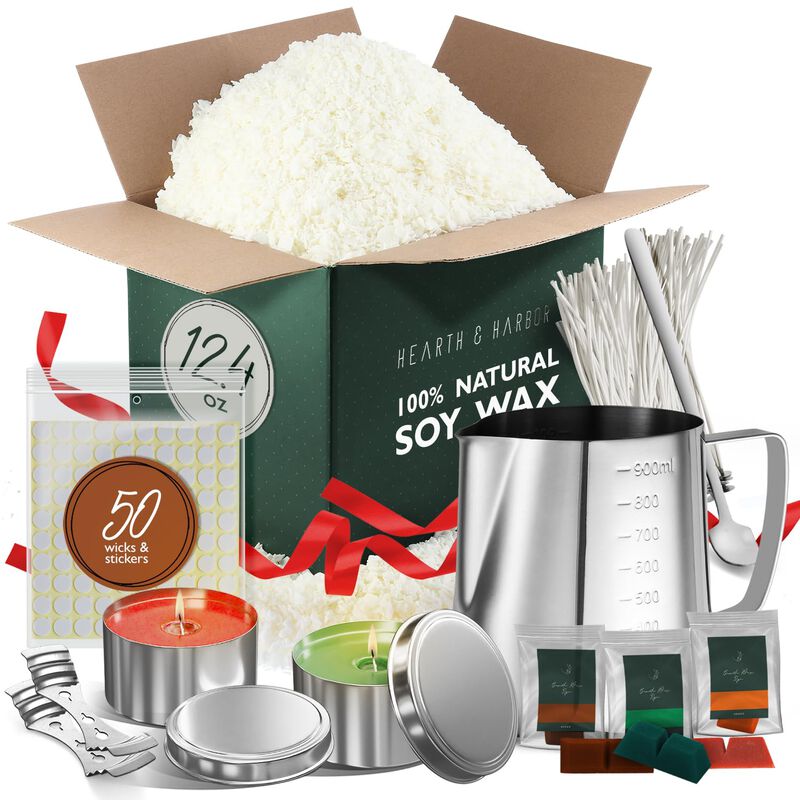 Kit Para Hacer Velas Hearth & Harbor, Cera De S... image number null