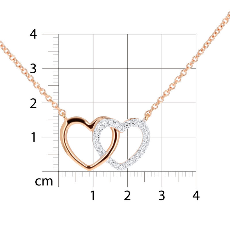 Gargantilla De Corazones En Oro Rosa 10K Con 6P... image number null