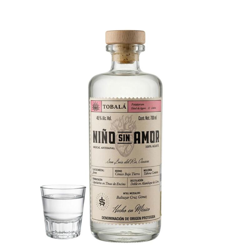 Mezcal Artesanal Destilado Ni&ntilde;o Sin Amor Tobala... image number null