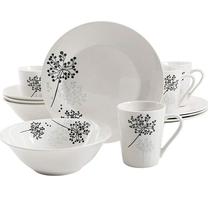 Vajilla Moderna Blanca Floral para 10 Personas ... image number null