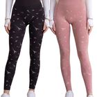 Set De 2 Leggings Stretch De Cintura Alta Lic-0210 Negro Y Rosa Ajuste Moldeador Y M&aacute;xima Comodidad Para Mujer