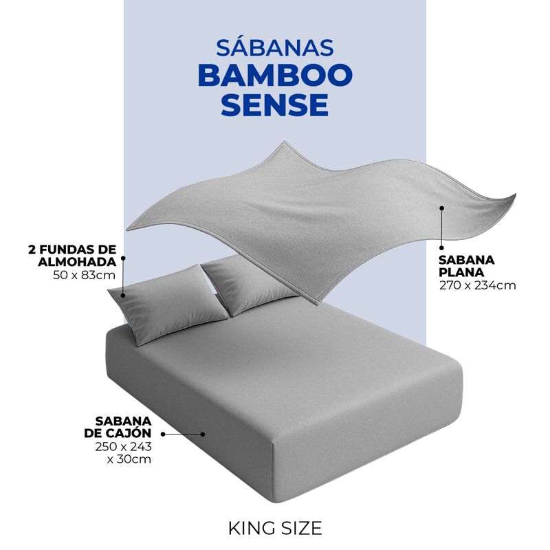 Juego De S&aacute;banas King Size Spring Air Bamboo Se... image number null