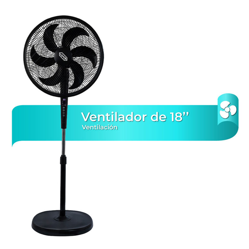 Ventilador de pedestal 18", digital, con contro... image number null
