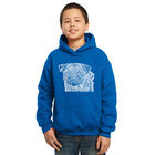 Sudadera Con Capucha Word Art Para Ni&ntilde;o - Cara de Pug - Azul Rey