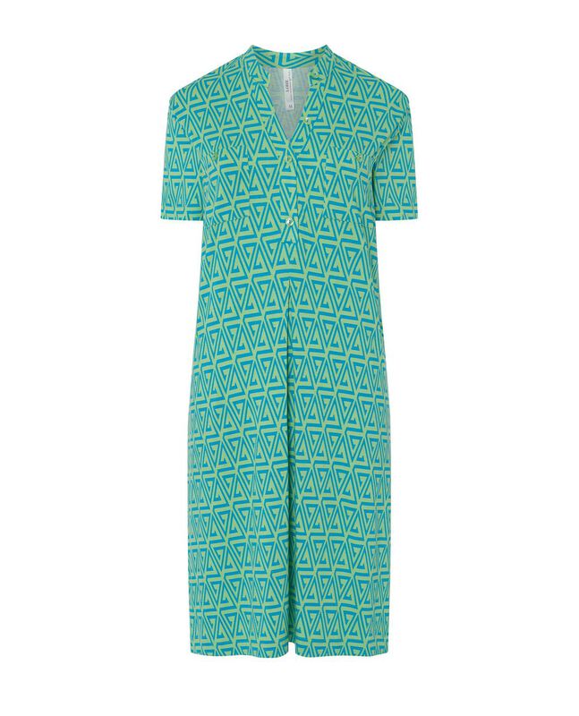 Vestido Geom&eacute;trico con Pata Verde image number null