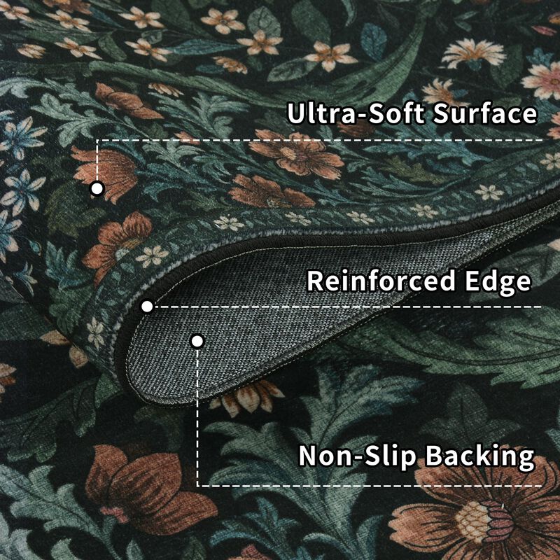 Alfombra Nakedcloud 244x152 Cm Boho Floral Lava... image number null