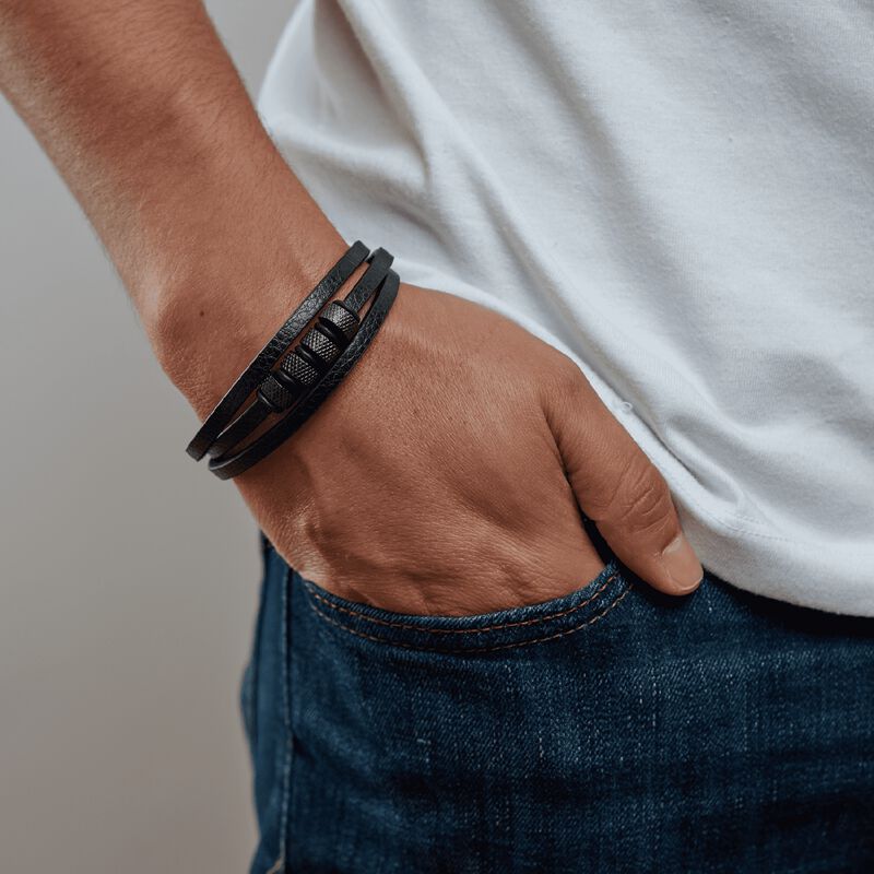 Pulseras Hombre, Brazaletes Acero Inoxidable Jo... image number null