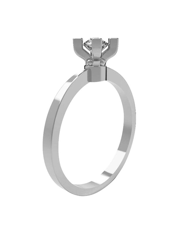 Anillo de Compromiso en Oro de 10K con Circonia... image number null