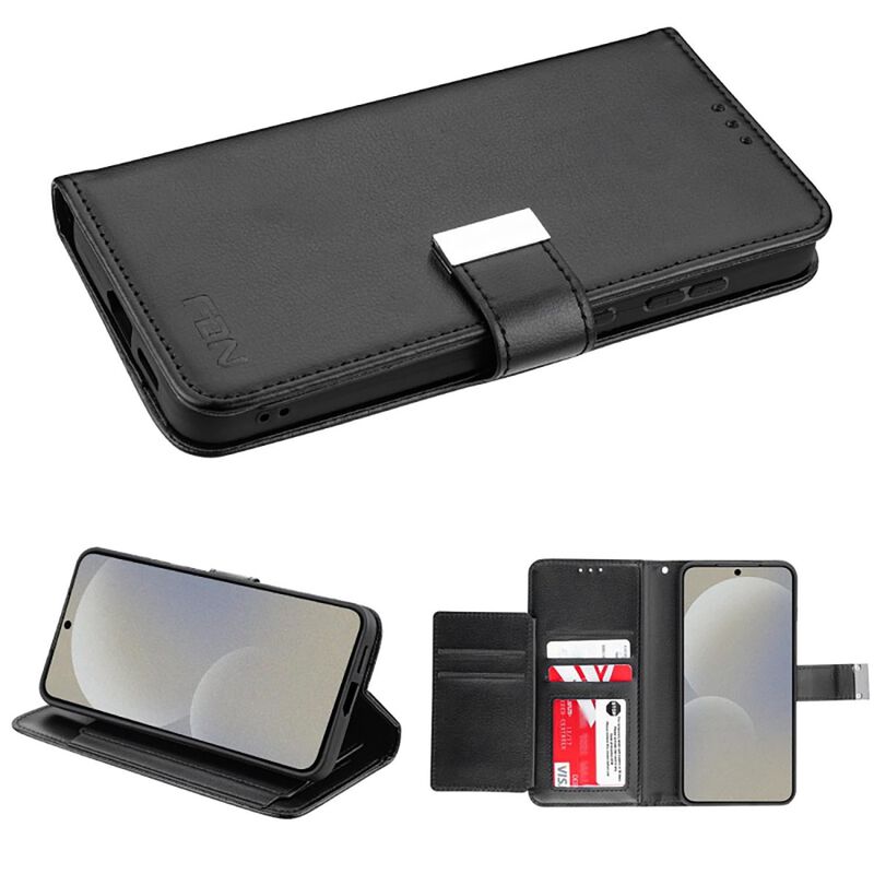 Funda Fdn Cartera Para Samsung S25 Plus Negra W... image number null