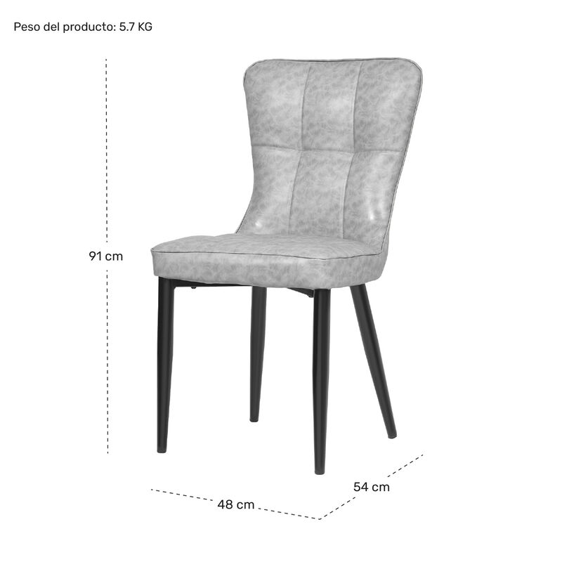 Juego Set 4 Sillas Modernas Comedor Tapizadas V... image number null