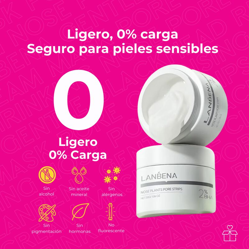 D&uacute;o de Cremas Faciales Lanbena con 60 Tiras par... image number null