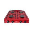 Parrilla Mesa Gas Lp 4 Quemadores Rojo Resistente Plus Fraga