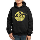 Sudadera Con Capucha Word Art Para Ni&ntilde;o - Murci&eacute;lagos De Halloween - Negro