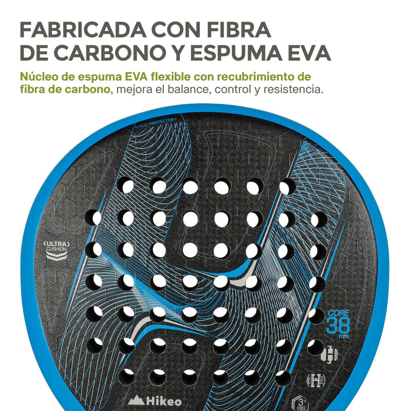 Pala de Pádel Premium con Funda 3 Pelotas y Gri... image number null