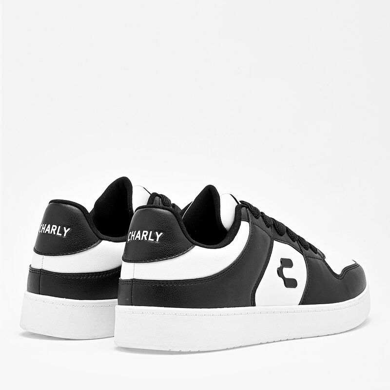 Charly tenis  para hombre blanco negro cod 1397... image number null