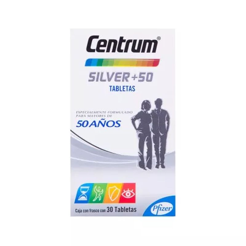 Multivitam&iacute;nico Centrum Silver 50+ Frasco Con 3... image number null