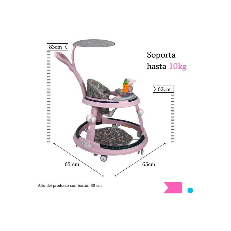 Andadera Panda Led Musical Plegable 6 Ruedas 36... image number null
