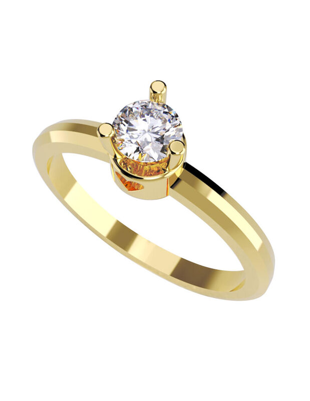 Anillo de Compromiso de 14K con Diamante de Lab... image number null