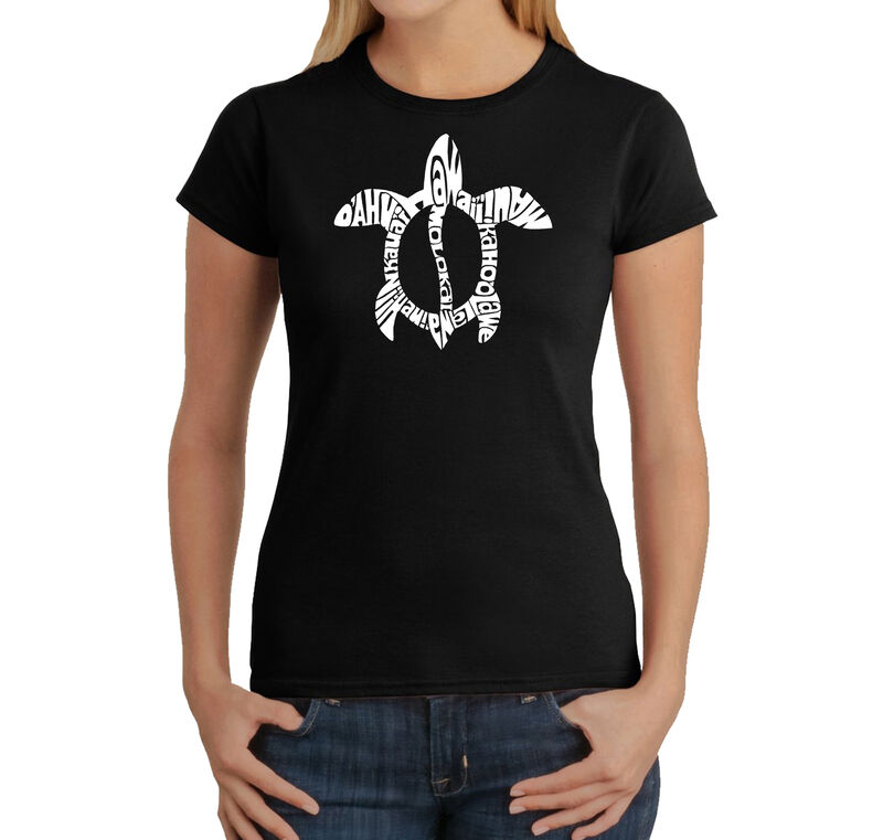 Camiseta Word Art Para Mujer - Tortuga Honu - I... image number null