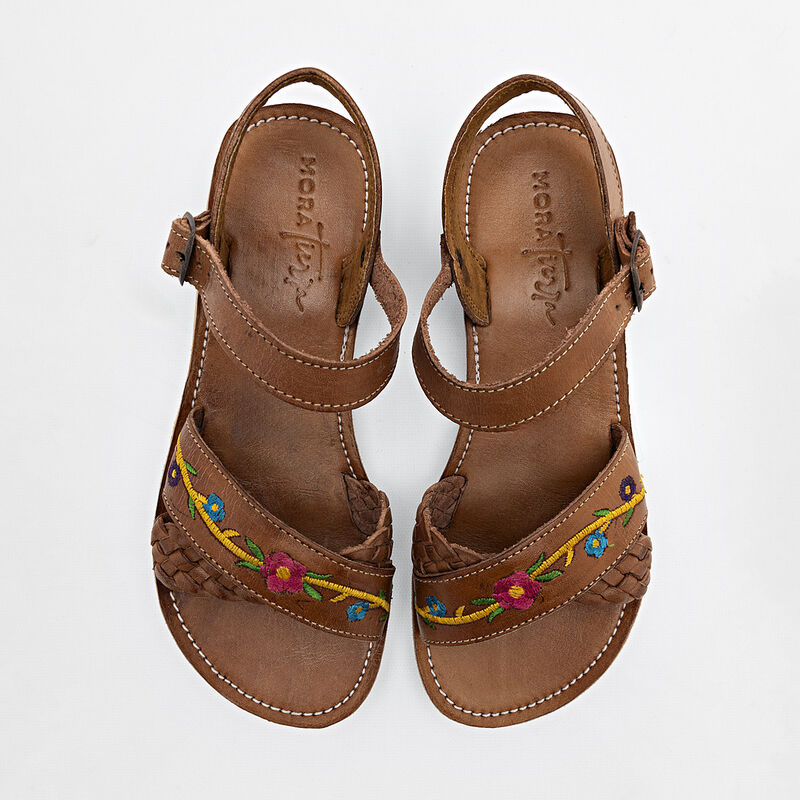 Mora Tierra Sandalia para mujer camel image number null