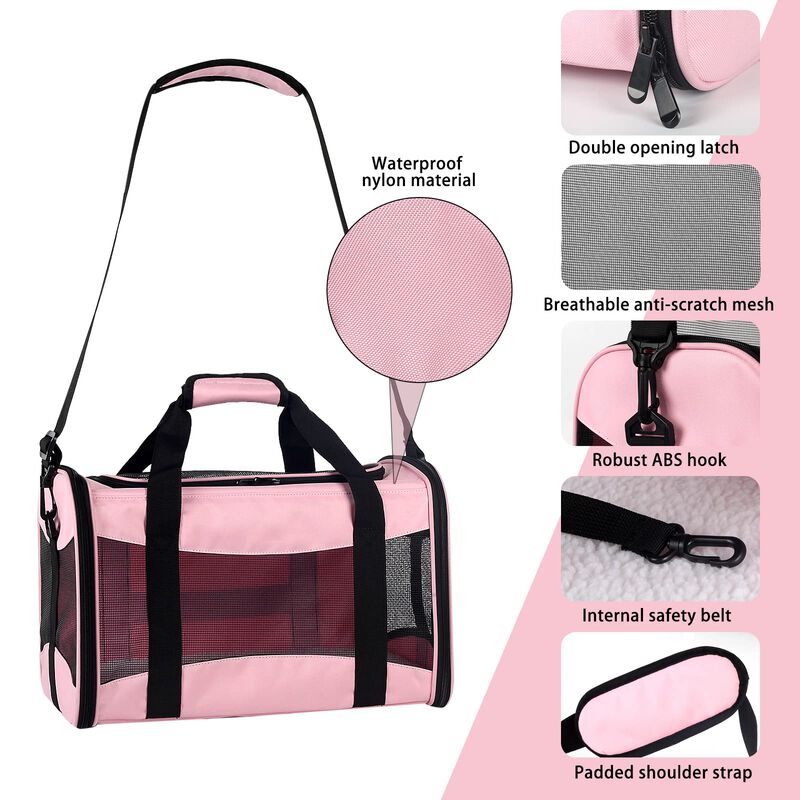 Transport&iacute;n Top Tasta 38x25x25 Cm Rosa Plegable image number null