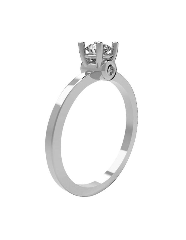 Anillo de Compromiso de 14K con Diamante de Lab... image number null