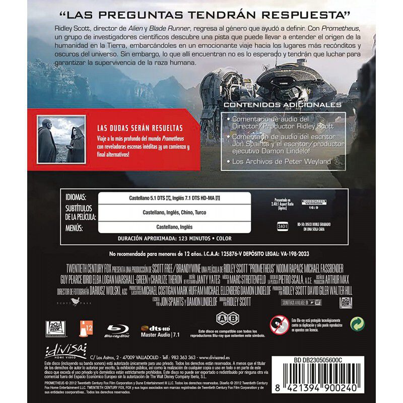 Prometheus (Blu-ray) [Blu-ray] image number null