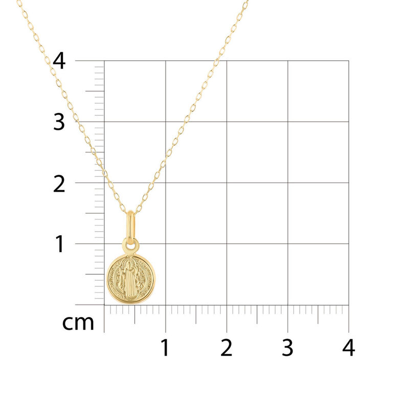 Medalla Chica De San Benito De Oro Amarillo 14K... image number null