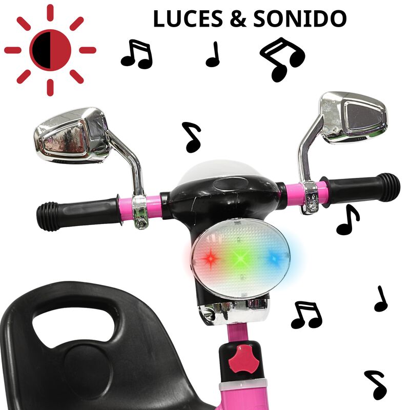 Triciclo para Niños Faro con Luz y Sonido Espej... image number null
