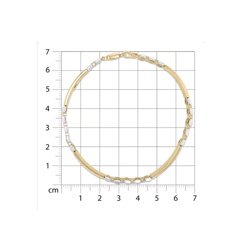 Pulsera De Oro Amarillo Y Blanco 14K Para Cabal... image number null