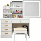 Tocador Vanity Blanco con Espejo Luz Led Bluelander