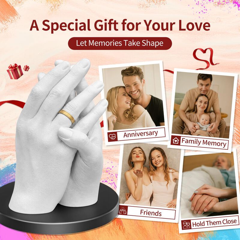 Kit De Moldeo De Manos Luvtrace Para Parejas Y ... image number null