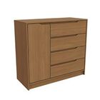 C&oacute;moda kappesberg R260 CN COM de 94 X 1.05 X 45 cm color canela ort