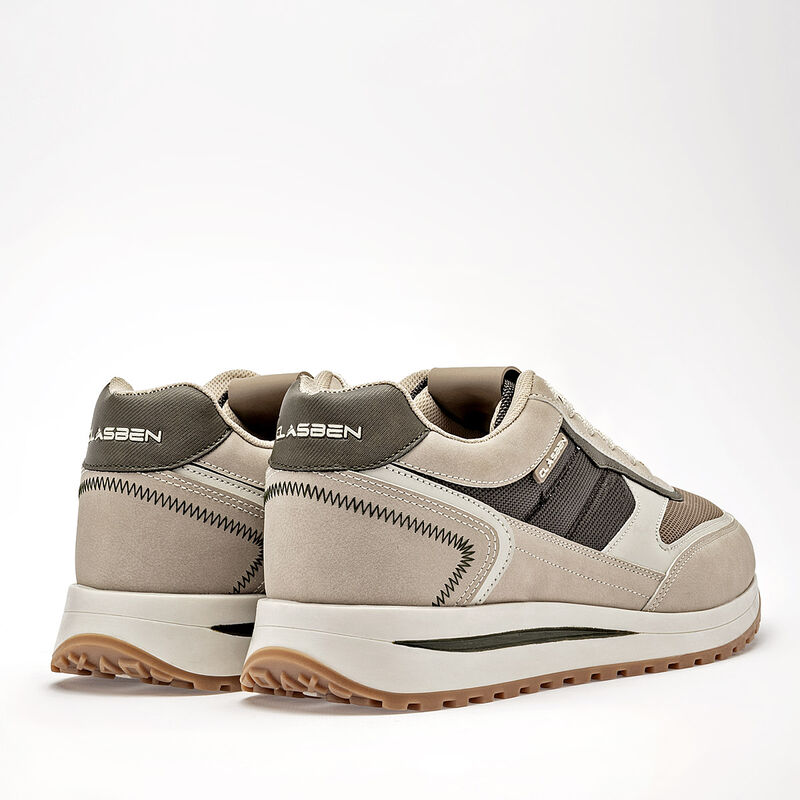 Clasben tenis para hombre beige olivo cod 14144... image number null
