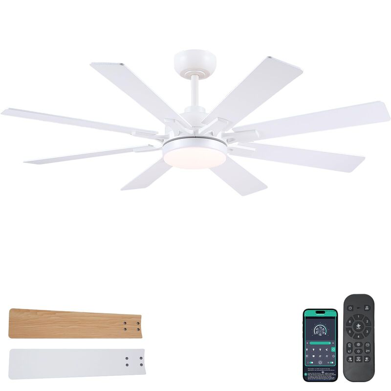 Ventilador De Techo Kviflon 132 Cm Con Luces Y ... image number null