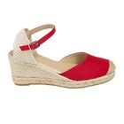 NOESLOMISMO BY DILEMA Alpargatas para Mujer | Sandalias con Cu&ntilde;a Rojo