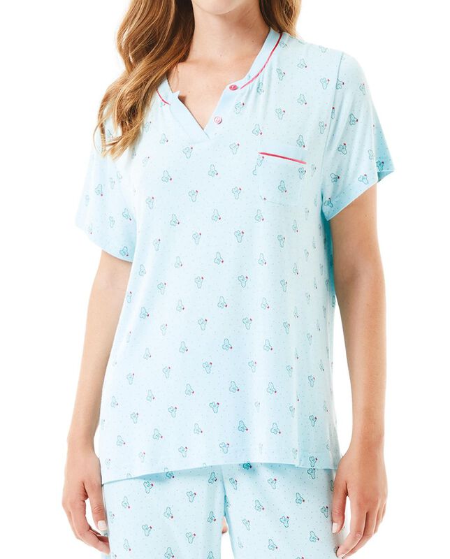 Pijama Cactus de Mujer M/C Verde image number null