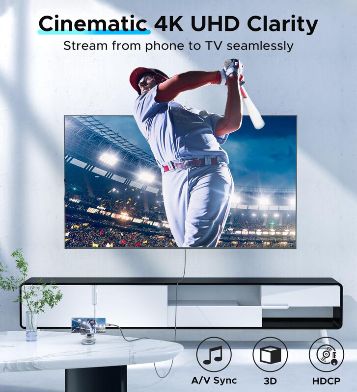Cable Usb C A Hdmi Warrky 4k 60 Hz Para Iphone ... image number null