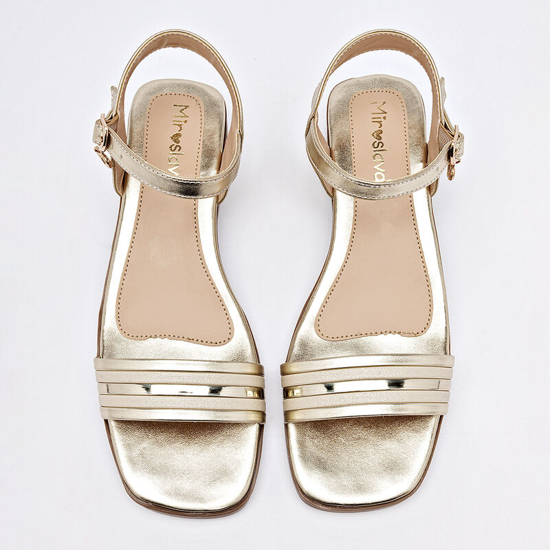 Celex sandalia piso para mujer dorado cod 14031... image number null