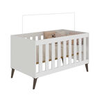 Cuna Clasica Vintage 3 Niveles Altura Blanca Con Patas BB05
