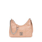Bolsa Hobo Mediana Asa De Cadena Color Beige
