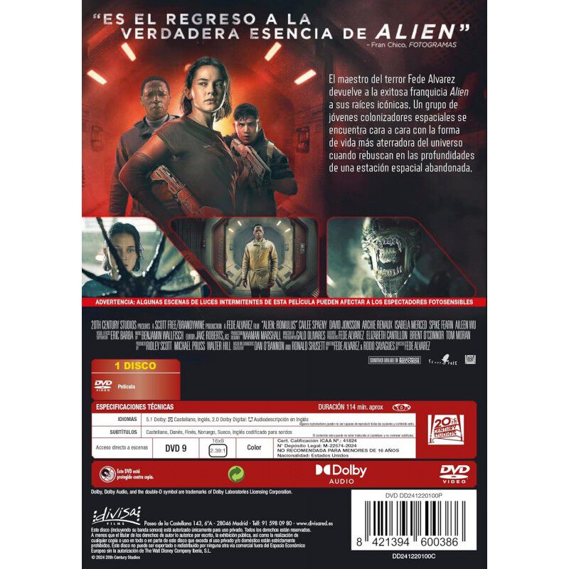 Alien: Romulus [DVD] (2024) image number null