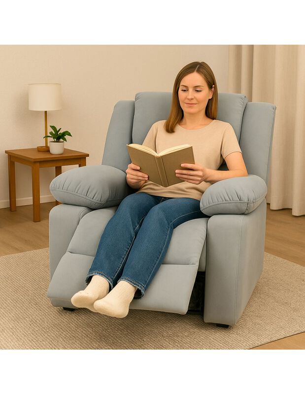 Sof&aacute; Reclinable Sara Con 2 Porta Vasos y 3 Posi... image number null