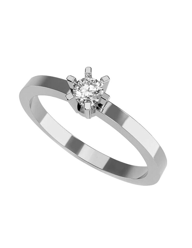 Anillo de Compromiso en Oro de 14K con Circonia... image number null