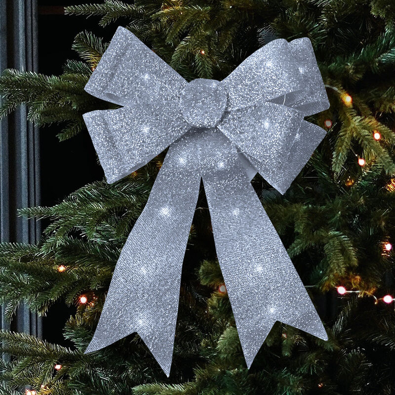 Mo&ntilde;o color Plata para Decoraci&oacute;n de Navidad image number null