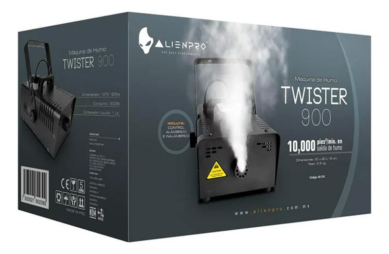 M&aacute;quina C&aacute;mara De Humo Alienpro Twister 900w 1 ... image number null