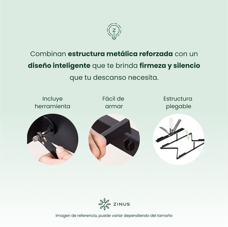 Zinus | Base De Cama Matrimonial Zinus Justin D... image number null