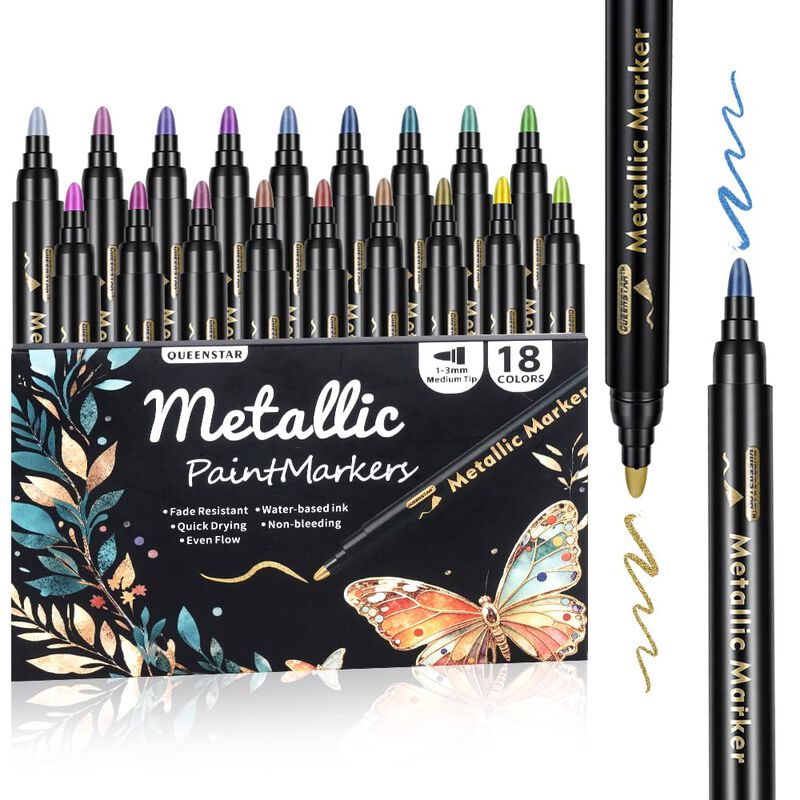 Plumas De Pintura Queenbang 18 Colores Glitter ... image number null