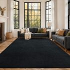 Alfombra Finrèc Home 305x213 Cm Negra Lavable Antideslizante